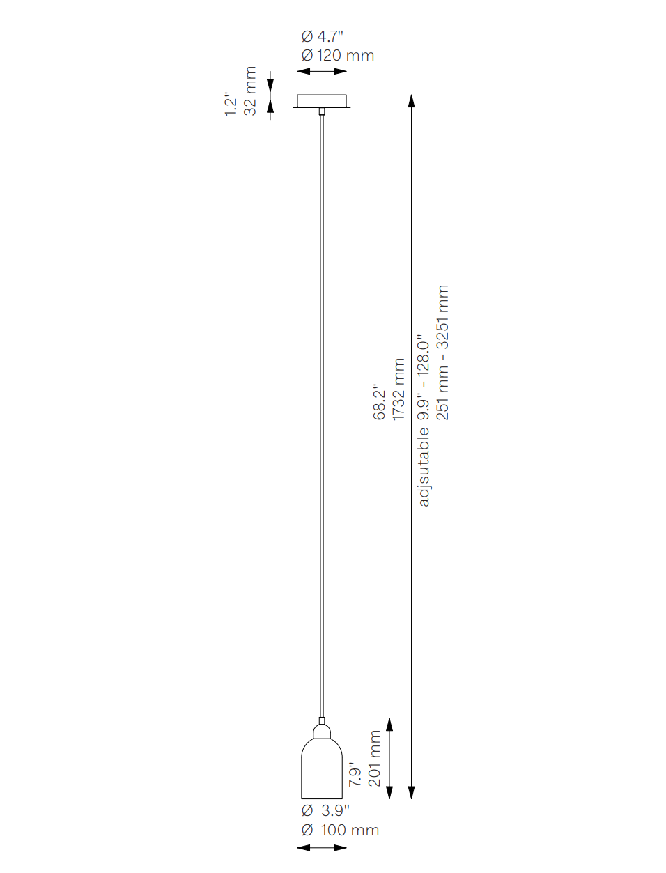 ODYSSEY SINGLE SM - Pendant Light